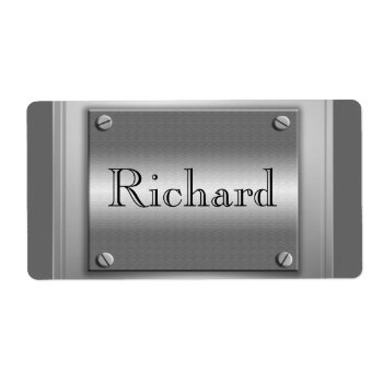 Any Name On Metal Labels by MetalShop at Zazzle