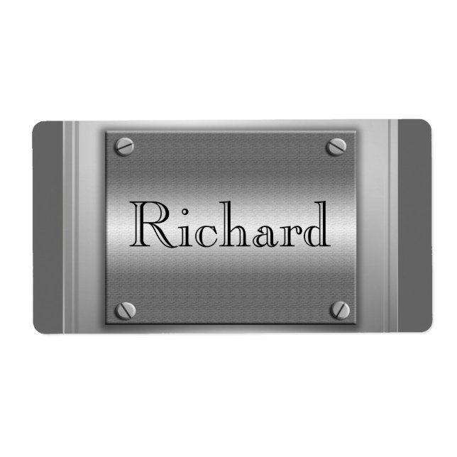 Any Name On Metal Labels (Front)