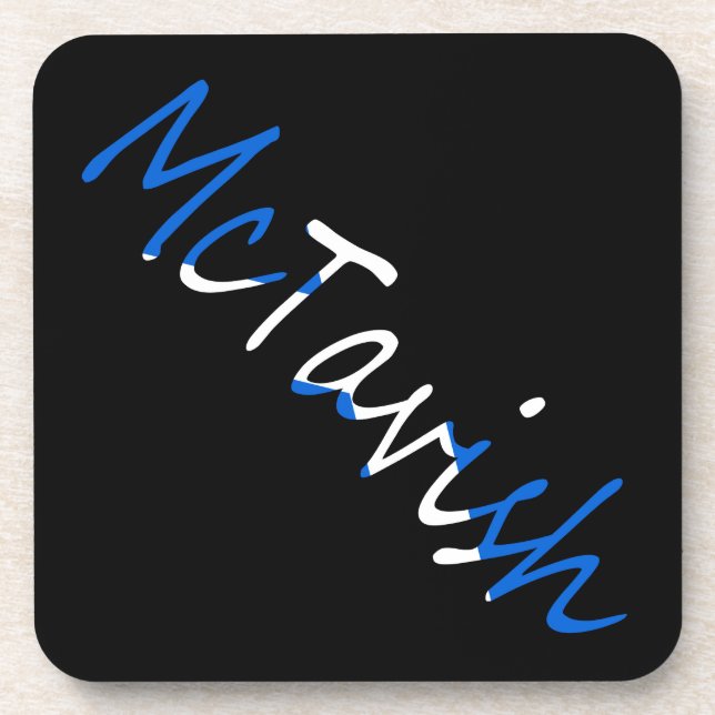 Any Name on Scottish Flag coastercnt Beverage Coaster (Front)