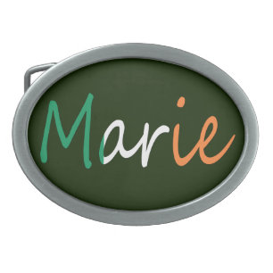 Any Name overlaid on Irish Flag bbcnt Belt Buckle