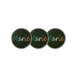 Any Name Overlaid on Irish Flag bmcnt Golf Ball Marker