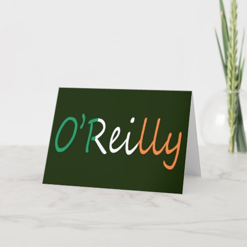 Any Name overlaid on Irish Flag gccnt Card