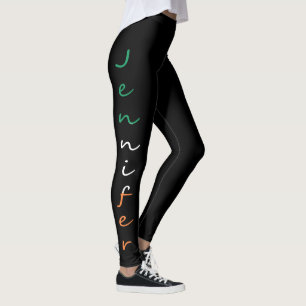 Any Name Overlaid On Irish Flag lecnt Leggings