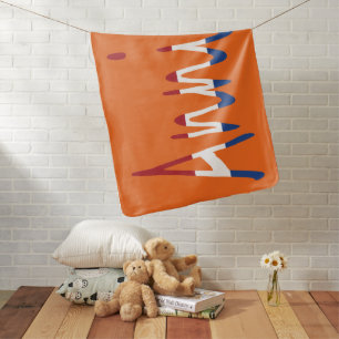 Any Name overlaid on Netherlands Flag on or bbt Baby Blanket