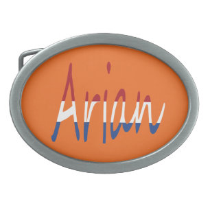 Any Name overlaid on NLD Flag on or bbcnt Belt Buckle