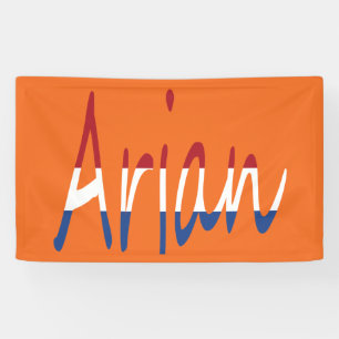 Any Name overlaid on NLD Flag on or bnrcnt Banner