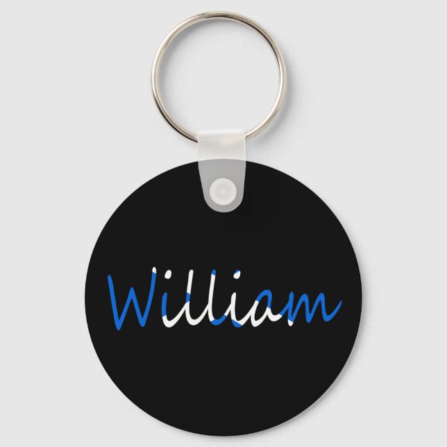 Any Name overlaid on Scottish Flag kccnt Keychain (Front)