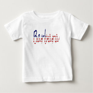 Any Name overlaid on USA flag ict Baby T-Shirt