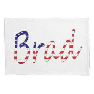 Any Name overlaid on USA Flag pccnt Pillow Case