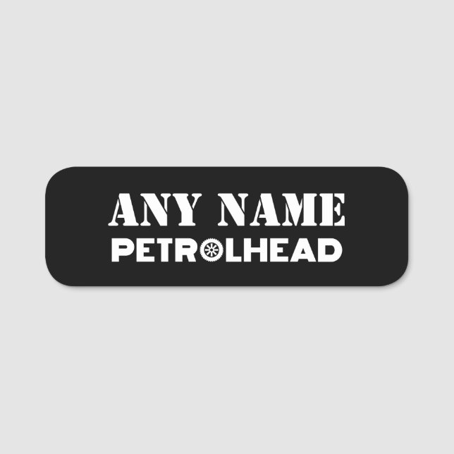 Any Name Personalized Petrolhead Tag (Front)
