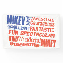 Any Name Red White And Blue American USA Flag