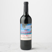 Any Name Retirement Red Fine Wine - Wine Label