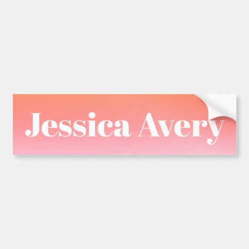 Any Name  Retro_Modern Styled Text Colorful Ombre Bumper Sticker