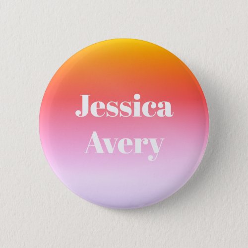 Any Name  Retro_Modern Styled Text Colorful Ombre Button