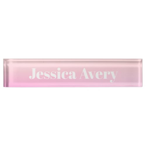 Any Name  Retro_Modern Styled Text Colorful Ombre Desk Name Plate