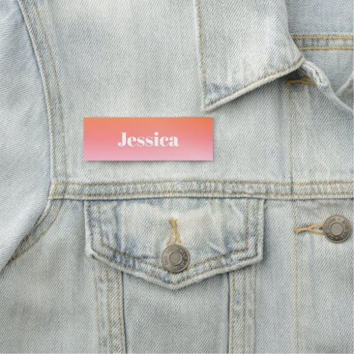 Any Name  Retro_Modern Styled Text Colorful Ombre Name Tag