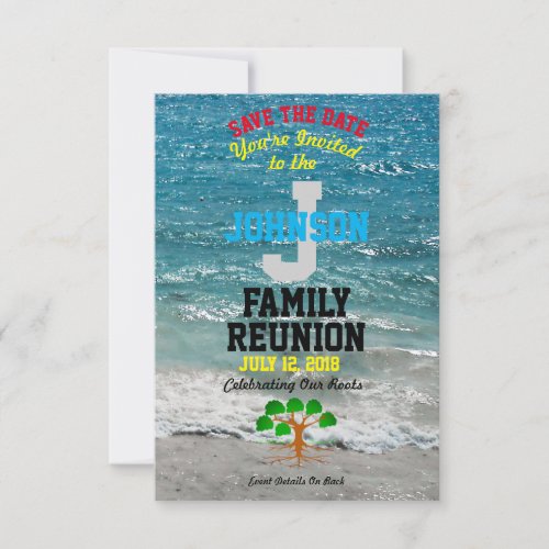 Any Name Tropical Family Reunion with Any Date _ Save The Date