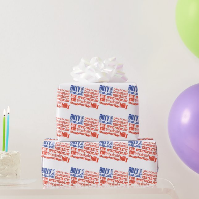 Any Name USA Flag You're Awesome Personalized Wrapping Paper (Party Gifts)