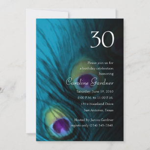 Any Number Birthday Peacock Fantasy Set 1110 Invitation