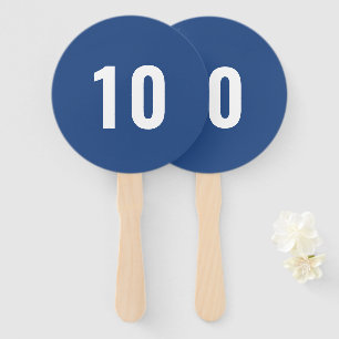 Any Number   Blue Sports Event Game Score Hand Fan