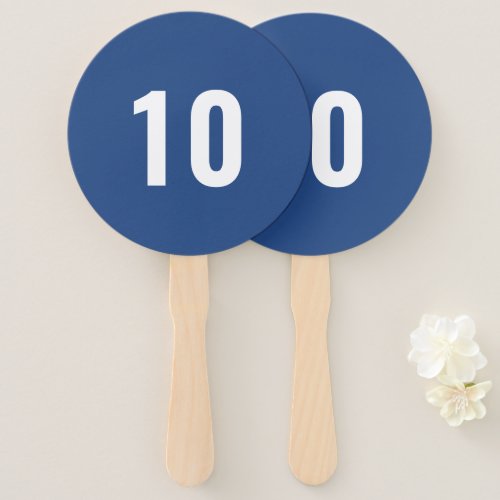 Any Number  Blue Sports Event Game Score Hand Fan