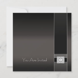 Any Occasion Black Diamond Art Deco Invitation