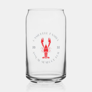 Any Occasion Family Reunion Lobster Boil Custom Can Glass
