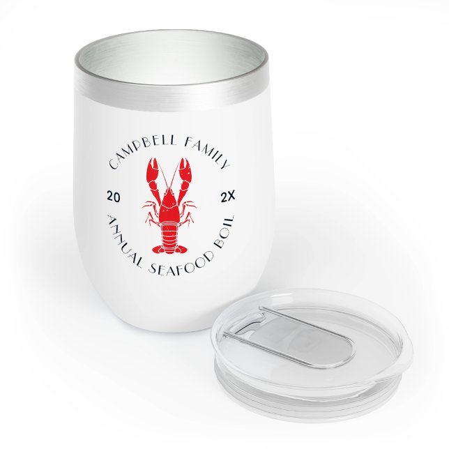 Any Occasion Family Reunion Lobster Boil Custom Thermal Wine Tumbler (Any Occasion Family Reunion Lobster Boil Custom Thermal Wine Tumbler)
