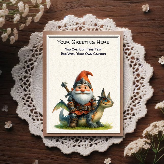 Any Occasion Gnome and Elven Warrior Storybook Postcard (Creator Uploaded)