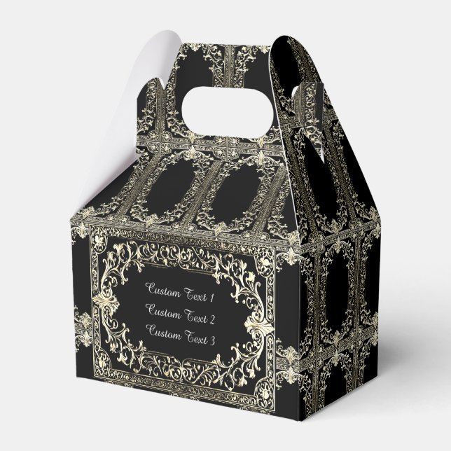 Any Occasion Gold Frame Gable Favor Boxes (Front Side)