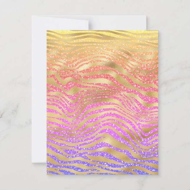 Any Occasion Gold Zebra and Glitter Card (Front)