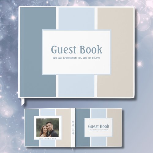 Any Occasion Guest Book Beach Color Coastal Blues 
