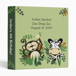 ANY OCCASION Monkey, Zebra, Lion Jungle Safari Binder