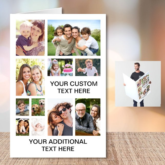 Any Occasion Photo Collage Jumbo Card (Creator Uploaded)