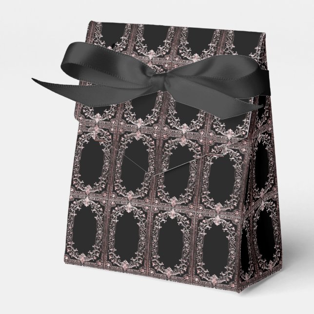 Any Occasion Rose Gold Frame Tent Favor Boxes (Front Side)