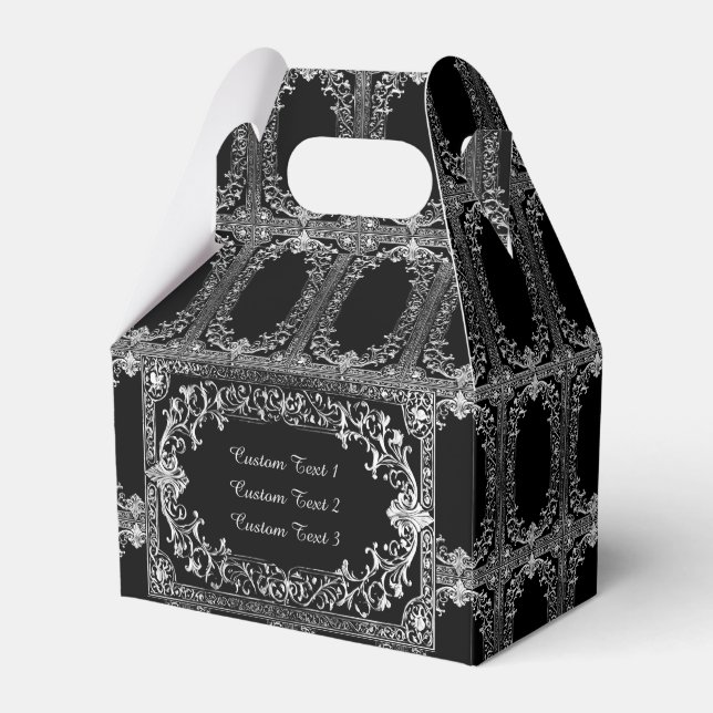 Any Occasion Silver Frame Gable Favor Boxes (Front Side)