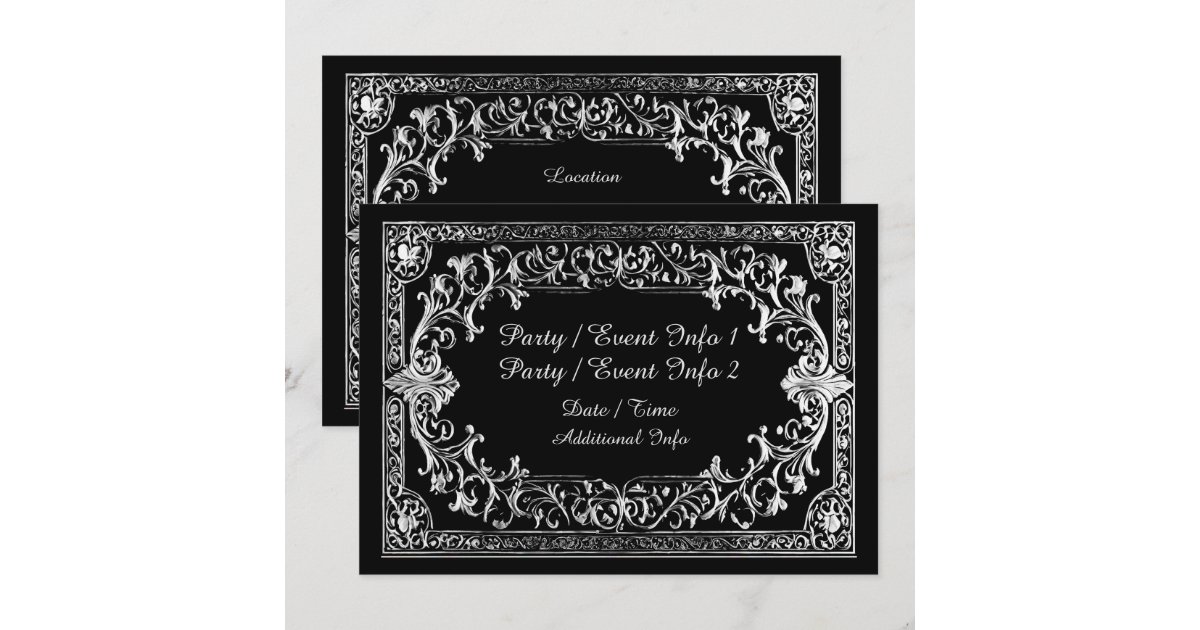 Any Occasion Silver Frame Invitation | Zazzle