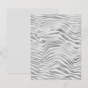 Any Occasion Silver Zebra Stripes Blank Card