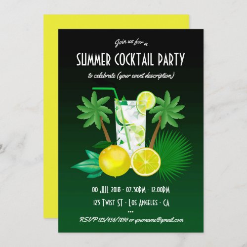 Any occasion Summer Cocktails Party Invitation