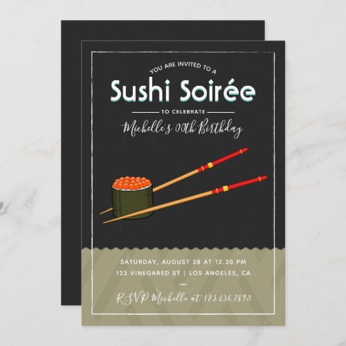Any occasion Sushi DinnerParty custom Invitation