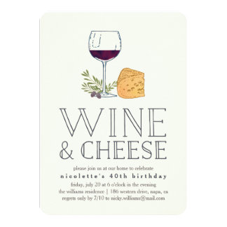 Wine And Cheese Party Invitations amp Announcements Zazzle