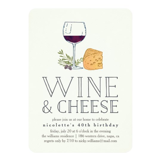 Wine And Cheese Invitations 1