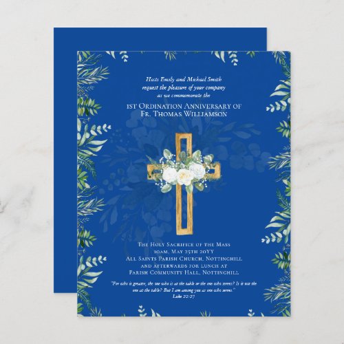ANY Ordination Anniversary Invitation Blue