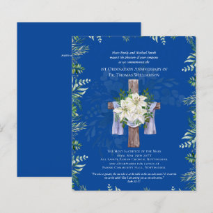 ANY Ordination Anniversary Invitation Lilys Blue