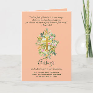 ANY ORDINATION ANNIVERSARY Priest Pastor Minister  Card