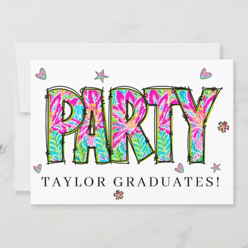 * Any PARTY DIY Invite Doodle  Event Graduate