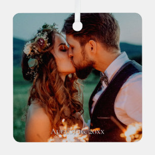 Any Personalized Dated Photo  Metal Ornament