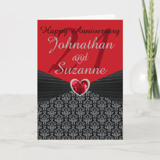 ANY # Personalized Happy Anniversary Greeting Card