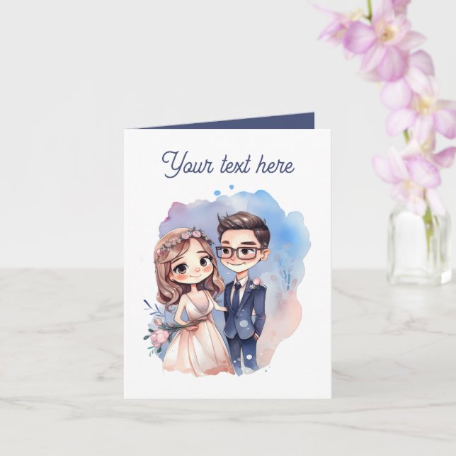 Any purpose add message Wedding card (Orchid)