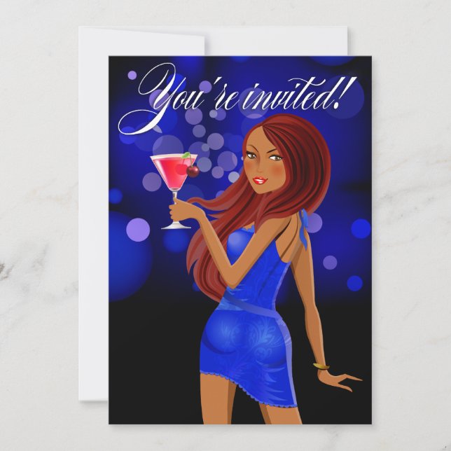 Any Purpose Party Celebration blue Invitation (Front)